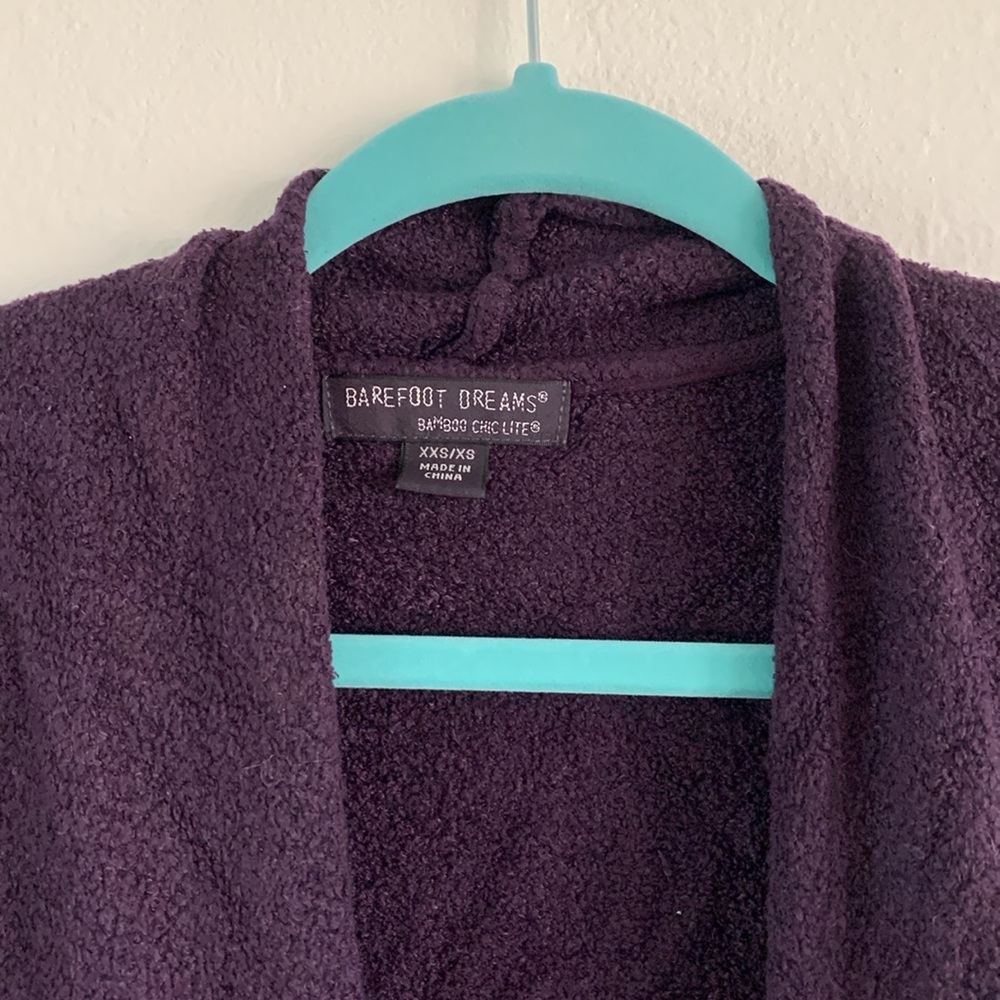 Barefoot Dreams Bamboo Chic Lite purple cardigan. Size XXS / XS
